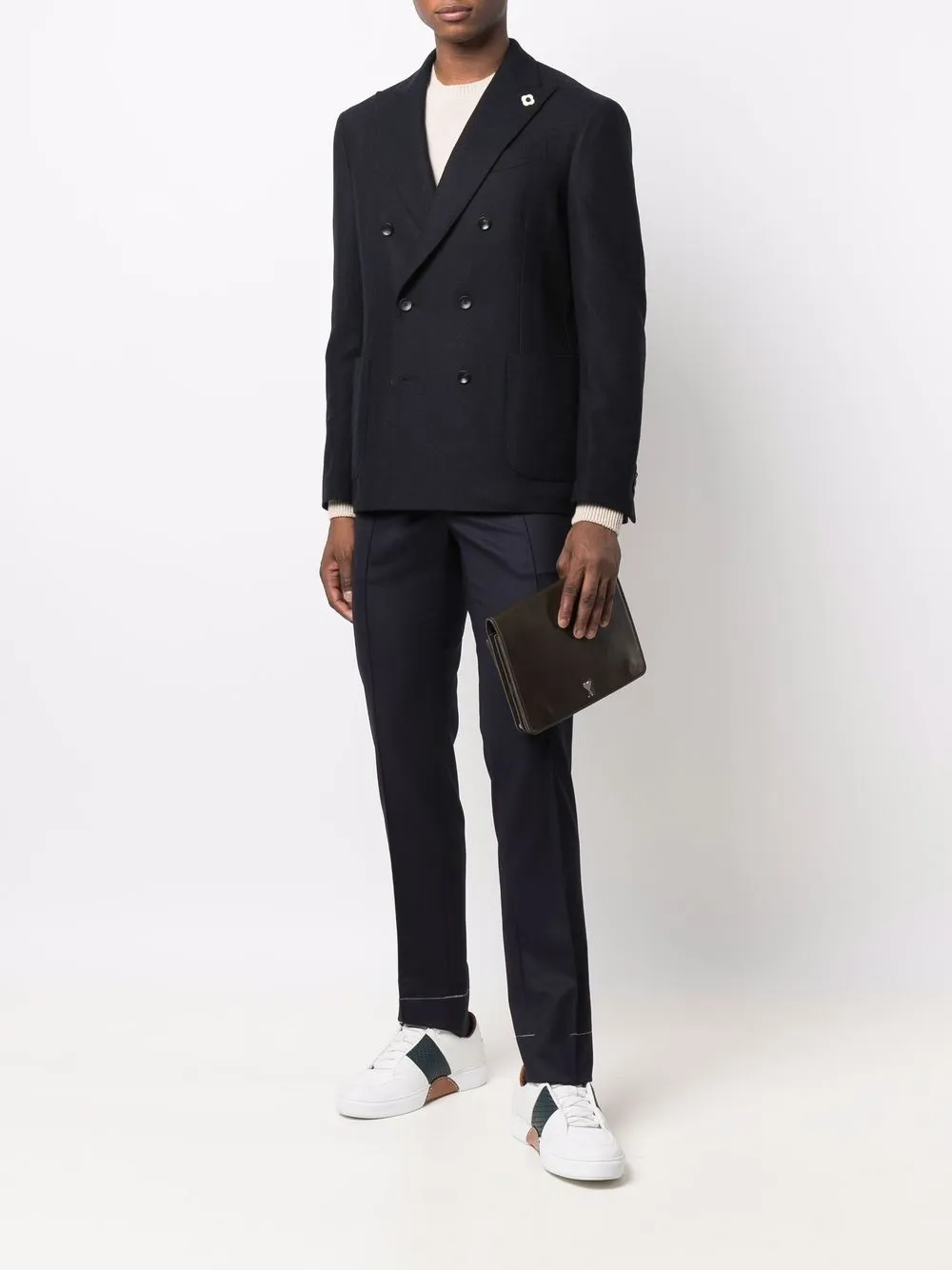 фото Brioni зауженные брюки с кулиской