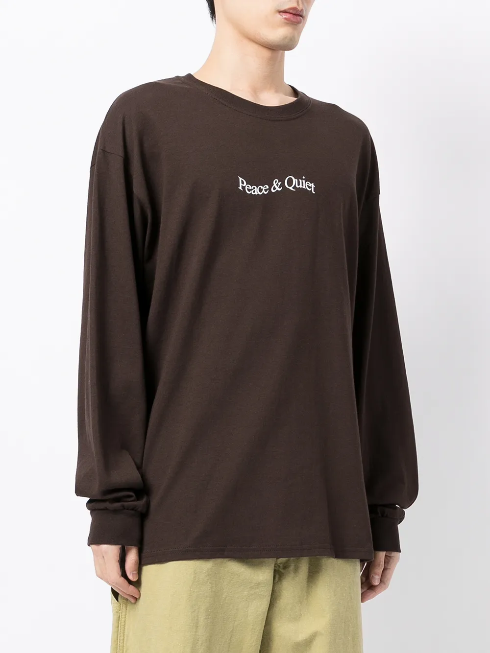 фото Museum of peace & quiet футболка с длинными рукавами и логотипом
