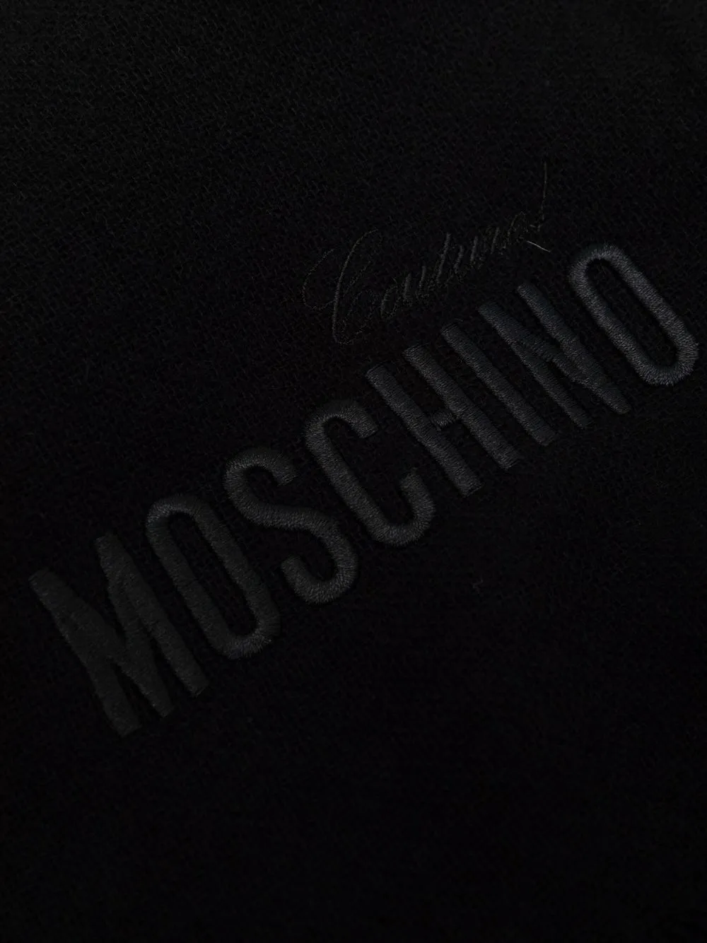 фото Moschino кашемировый шарф с вышитым логотипом