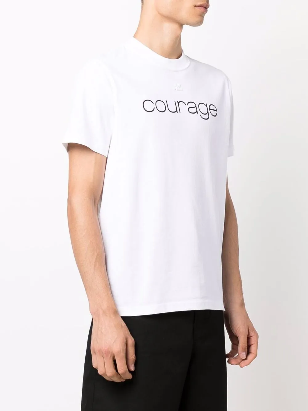 фото Courrèges футболка с принтом courage