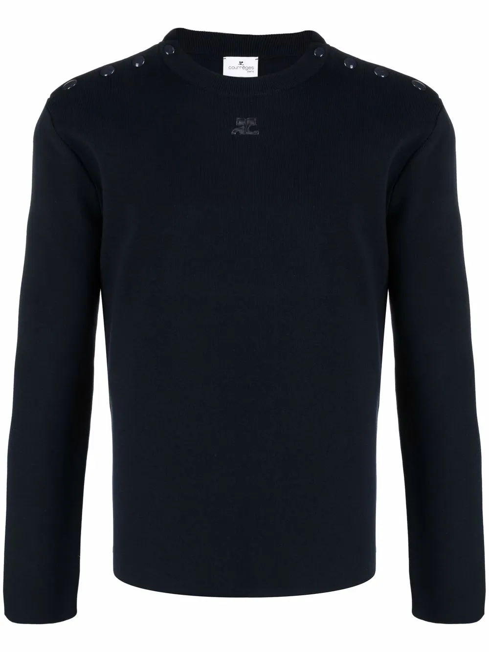 Courrèges suéter con detalle de botones a presión - Azul