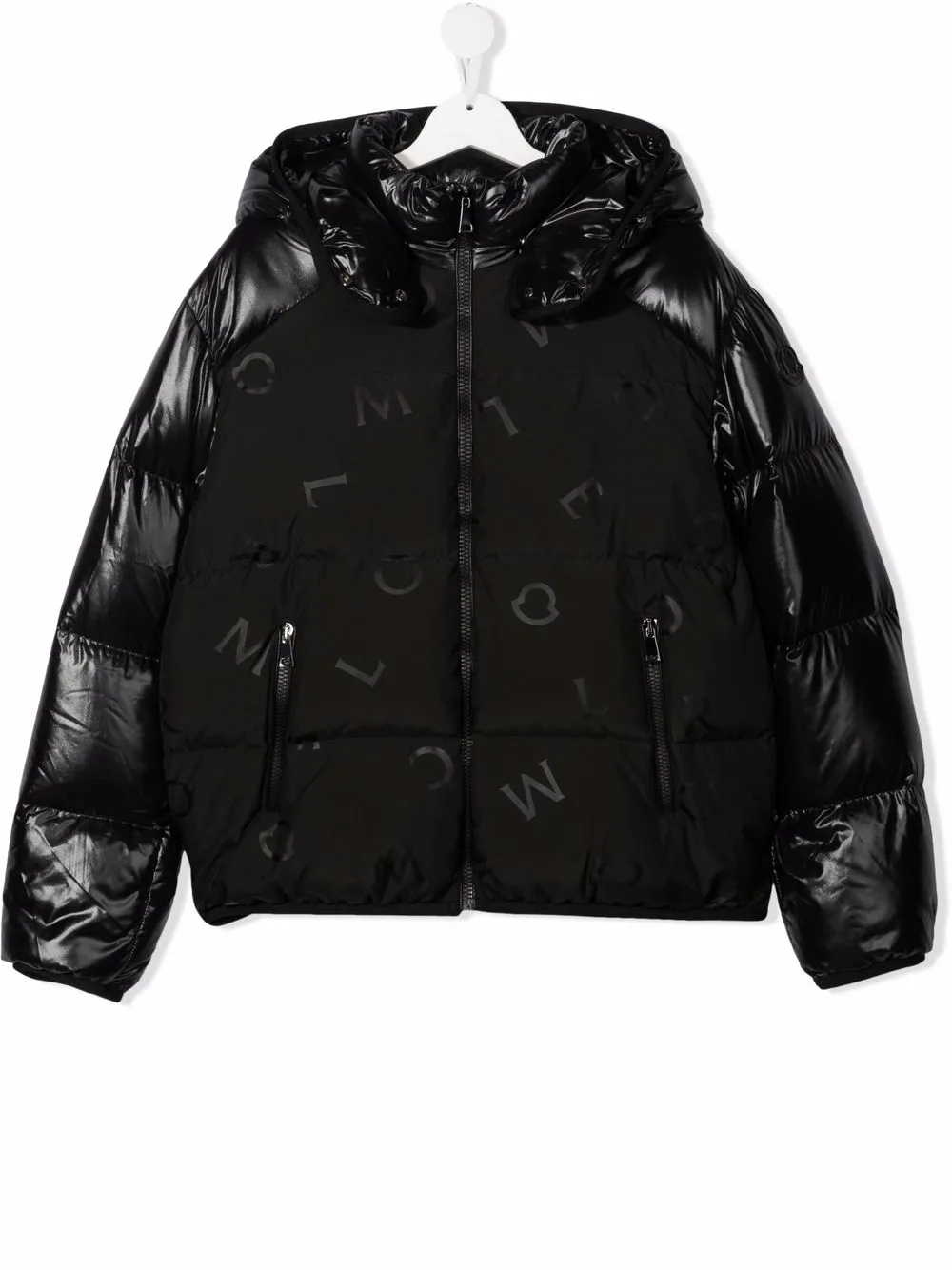 фото Moncler enfant пуховик на молнии с логотипом