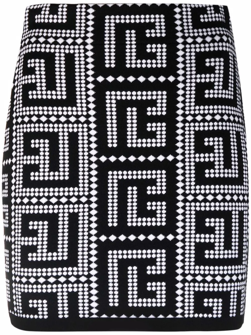 фото Balmain трикотажная юбка с монограммой