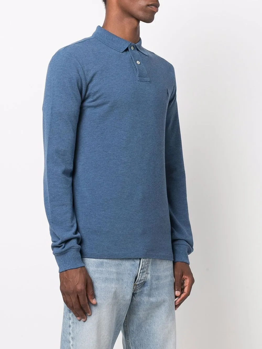 фото Polo ralph lauren рубашка поло с длинными рукавами и логотипом