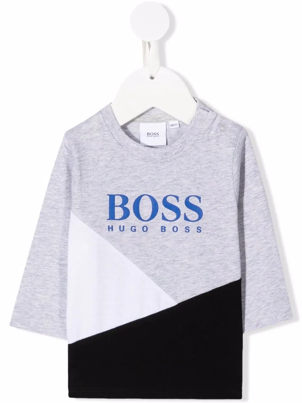 фото Boss kidswear футболка в стиле колор-блок с логотипом
