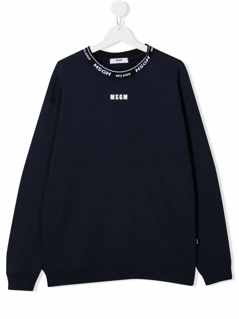 фото Msgm kids толстовка вязки интарсия с логотипом