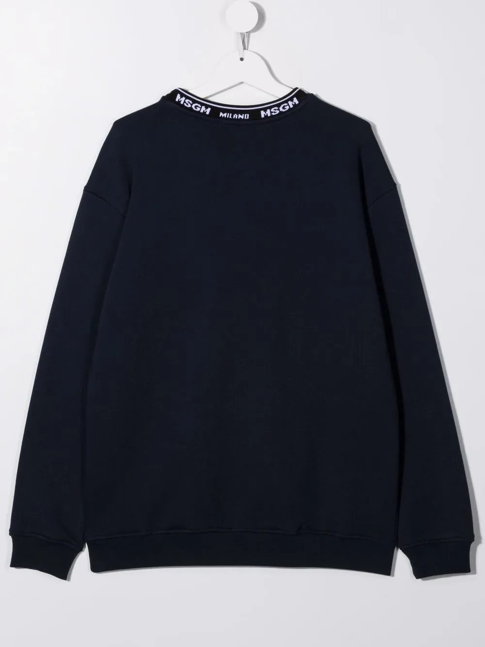фото Msgm kids толстовка вязки интарсия с логотипом