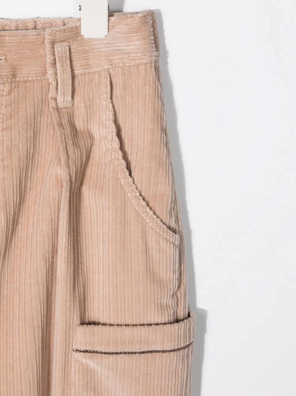 фото Brunello cucinelli kids вельветовые брюки широкого кроя
