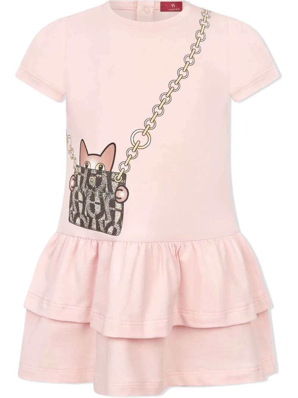 фото Aigner kids ярусное платье с принтом