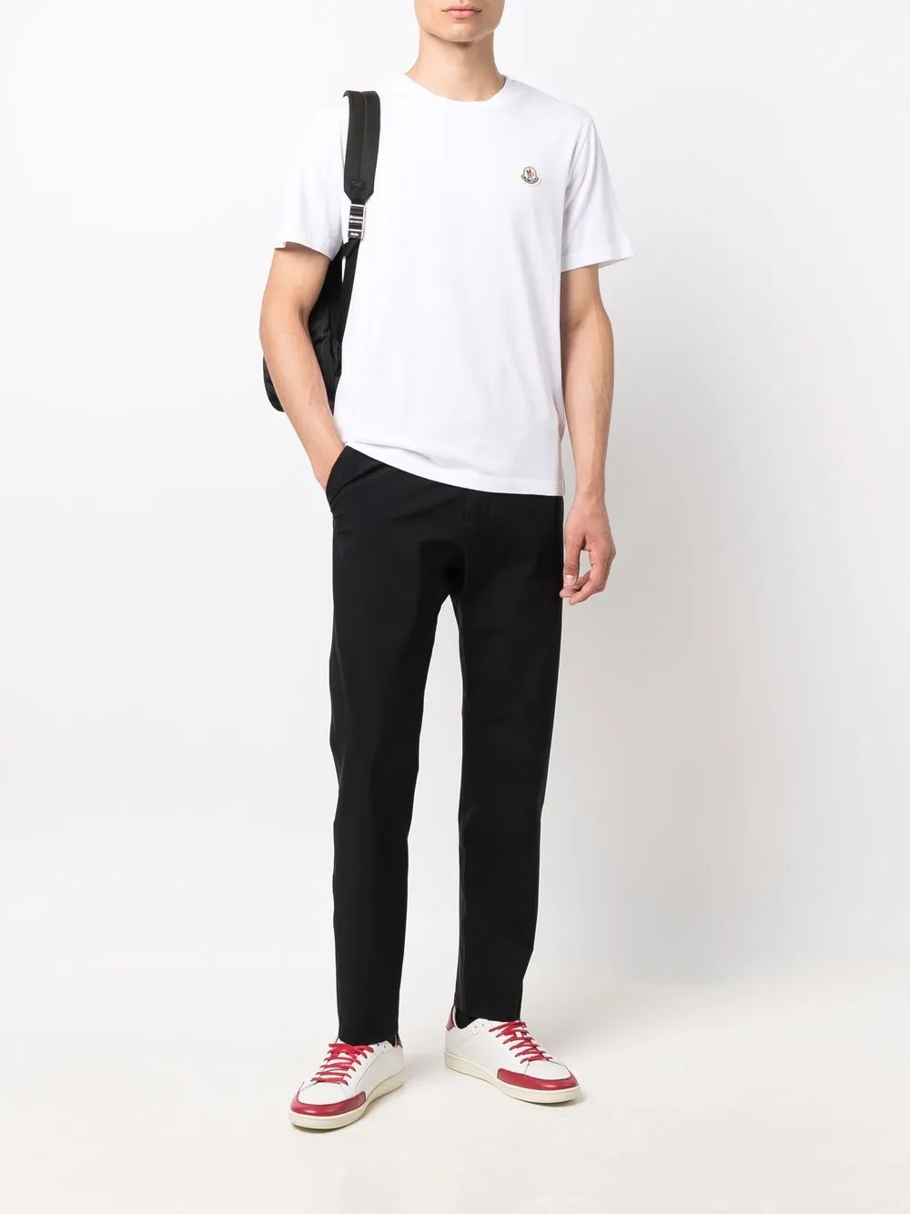 фото Moncler комплект футболок с нашивкой-логотипом