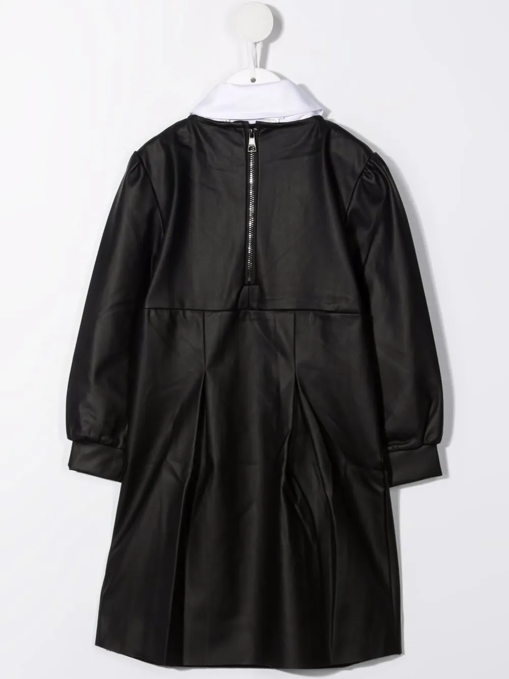 фото Karl lagerfeld kids платье-рубашка из искусственной кожи со складками