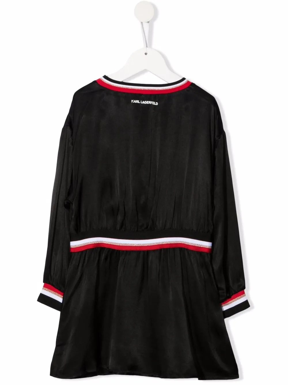фото Karl lagerfeld kids платье с полосками и логотипом