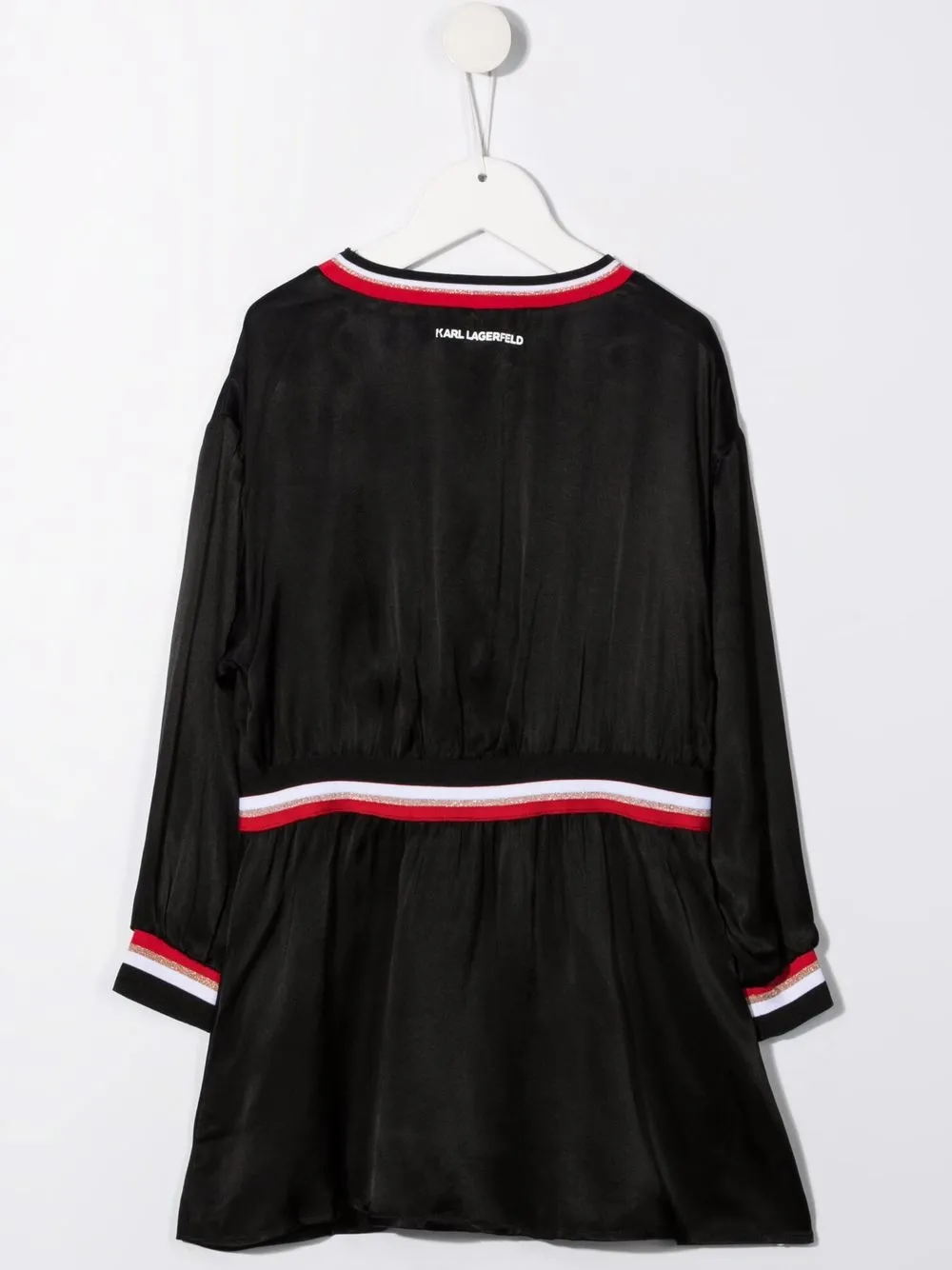 фото Karl lagerfeld kids платье с полосками и логотипом
