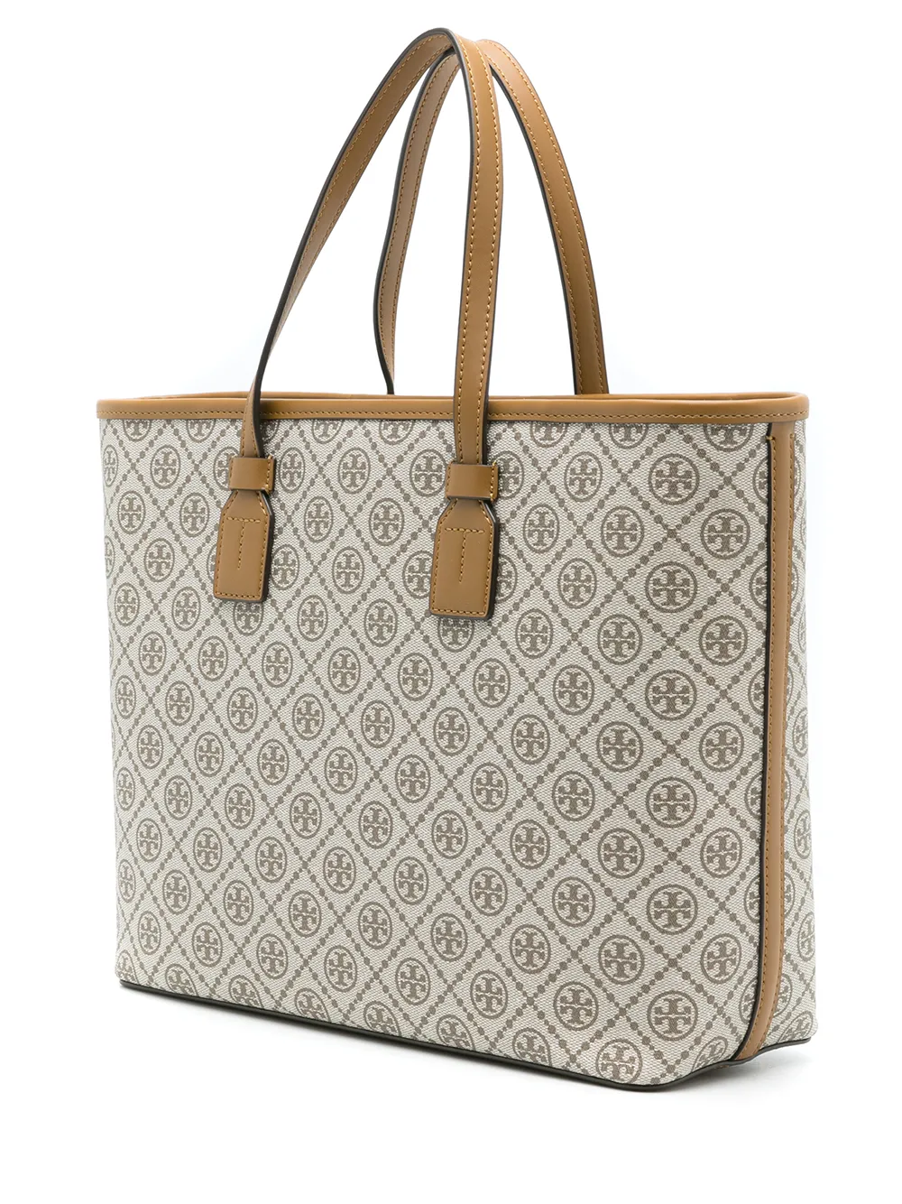 фото Tory burch вощеная сумка-тоут из канваса с монограммой