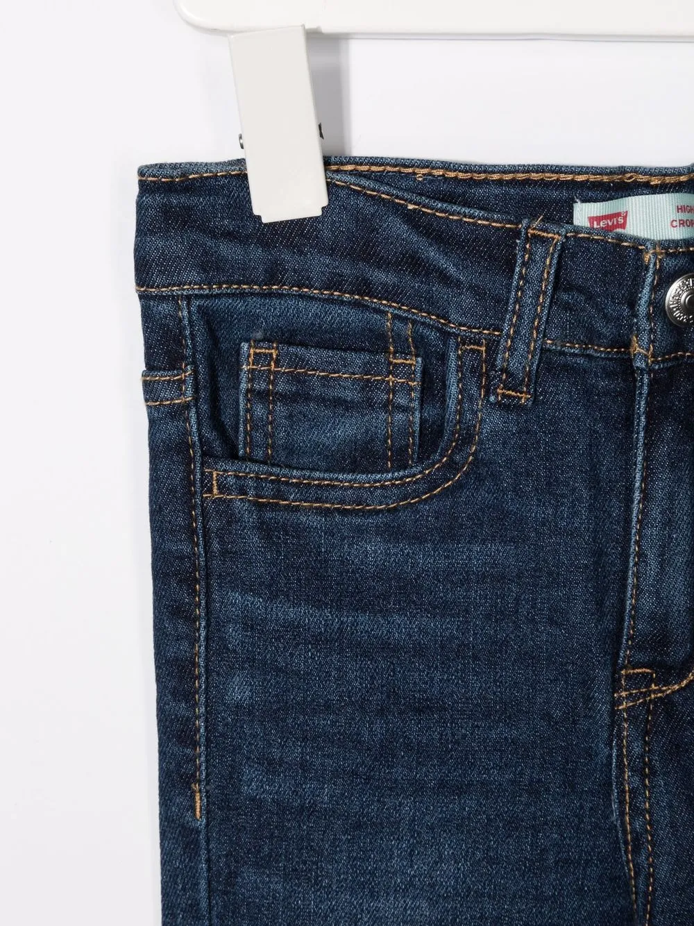 фото Levi's kids расклешенные укороченные джинсы с завышенной талией