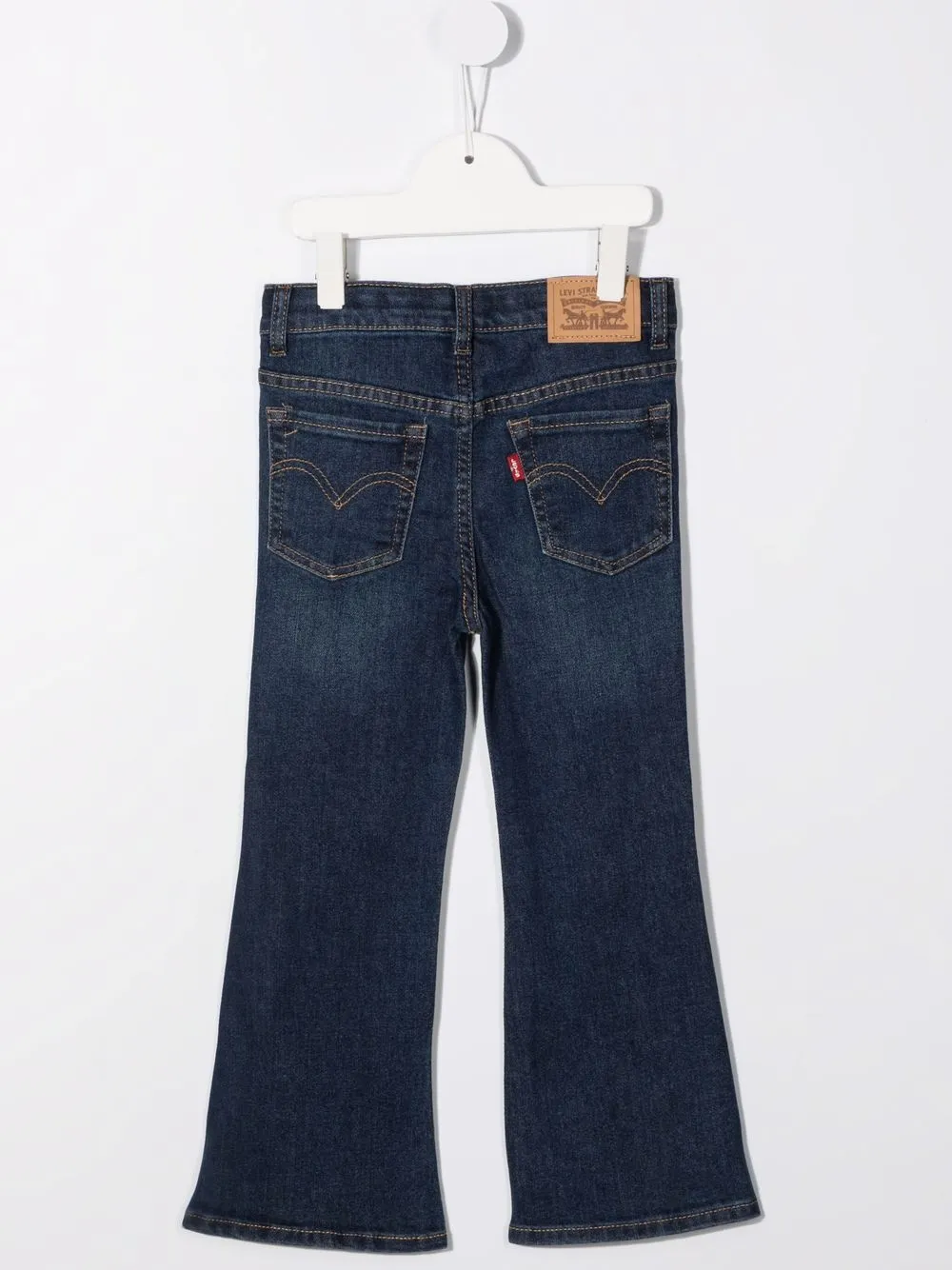 фото Levi's kids расклешенные укороченные джинсы с завышенной талией
