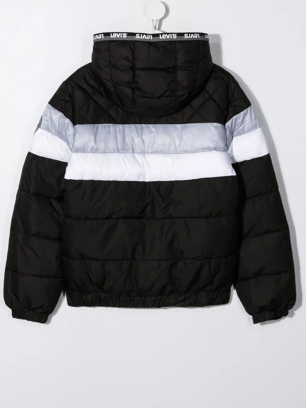 фото Levi's kids пуховик в стиле колор-блок с капюшоном