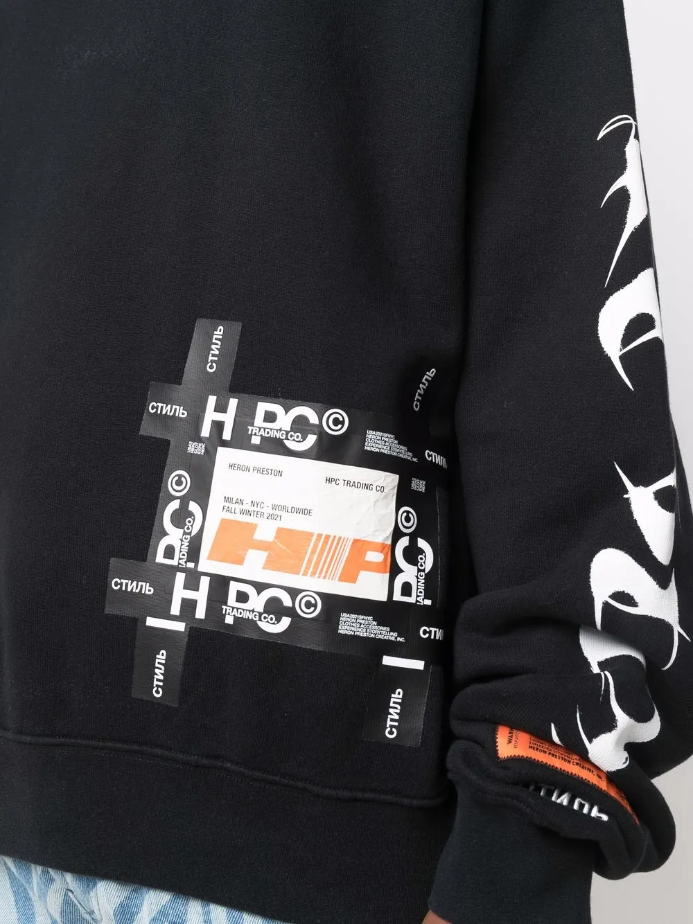 фото Heron preston толстовка с графичным принтом