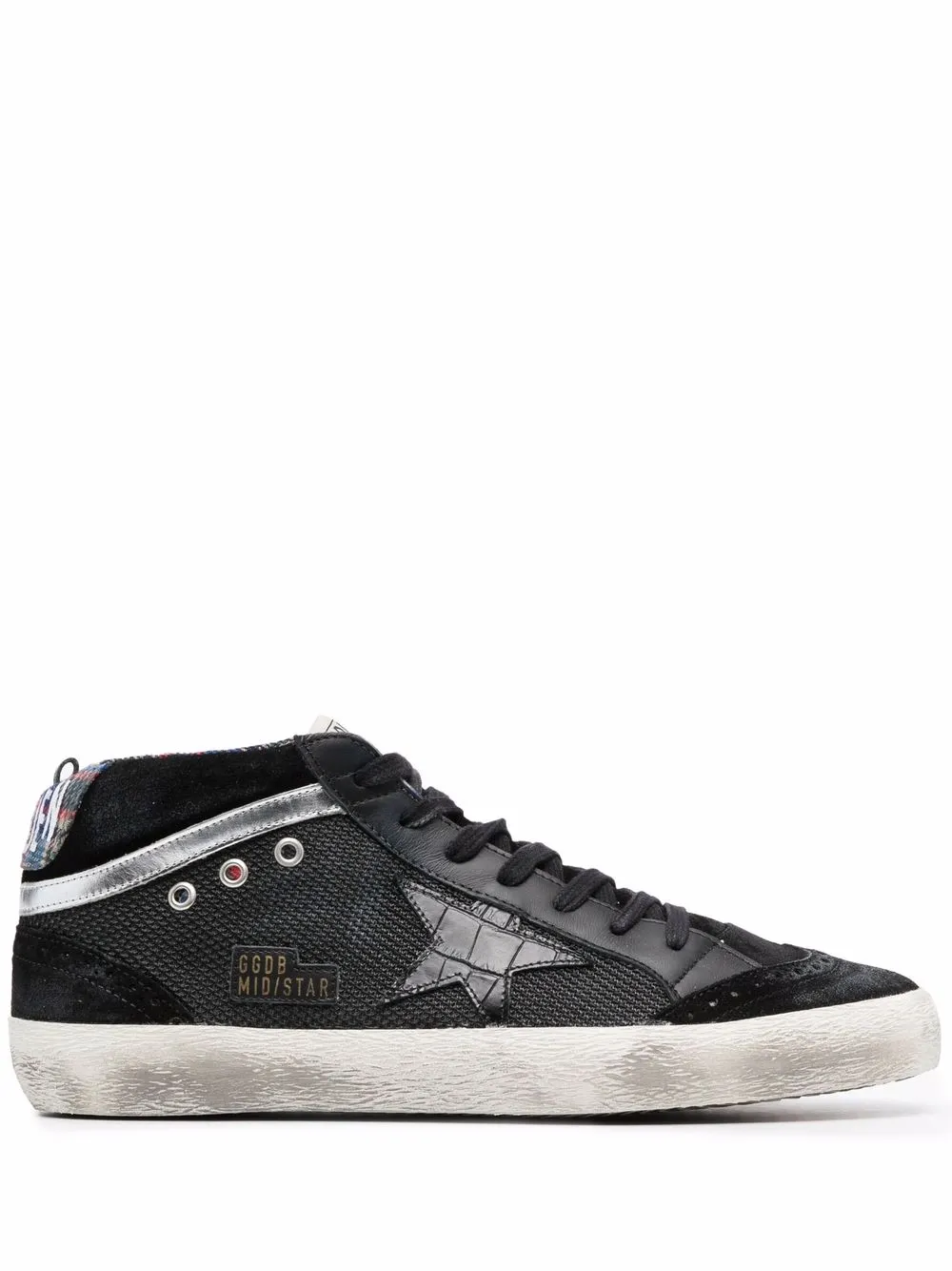 фото Golden goose кеды mid star с эффектом потертости