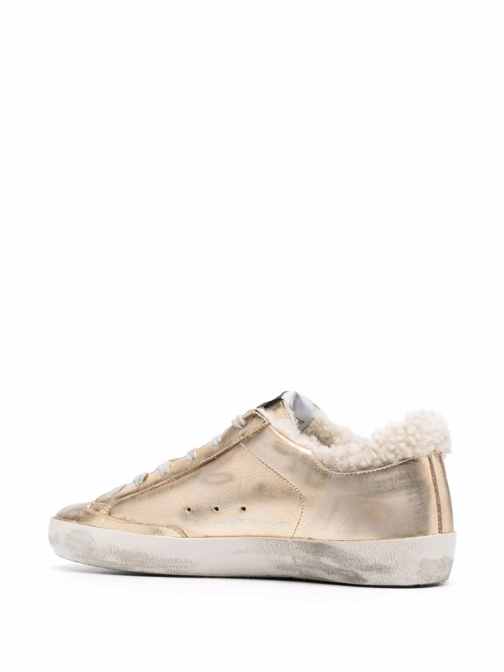 фото Golden goose кеды superstar с отделкой из овчины