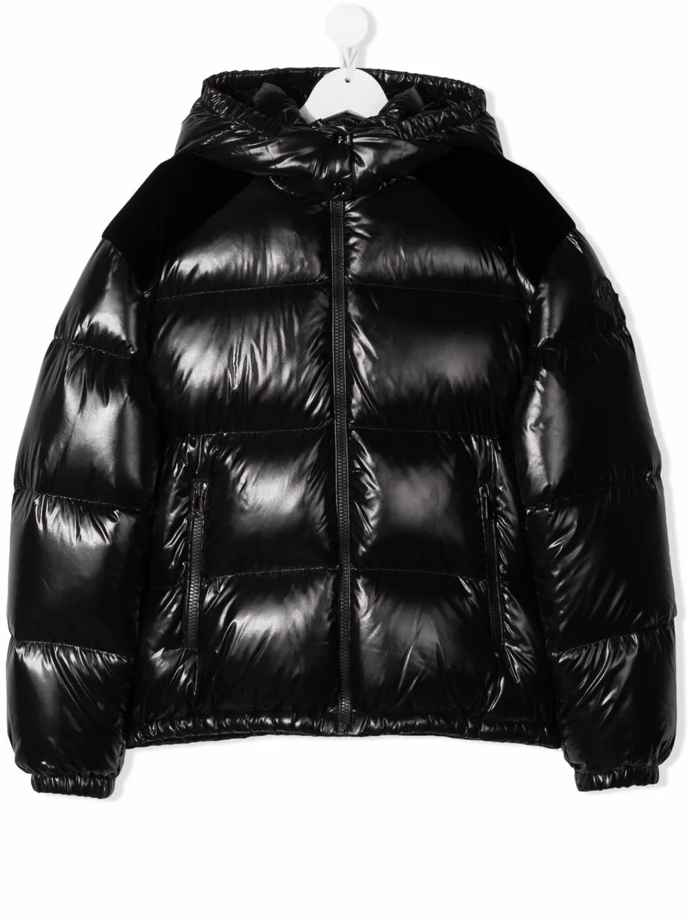 фото Moncler enfant пуховик chouelle с логотипом