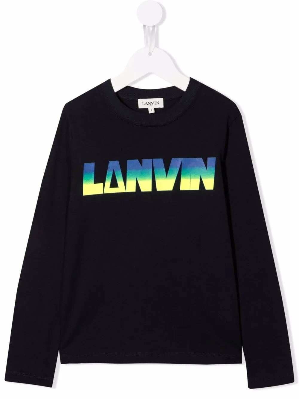 Lanvin Enfant playera con logo estampado - Azul