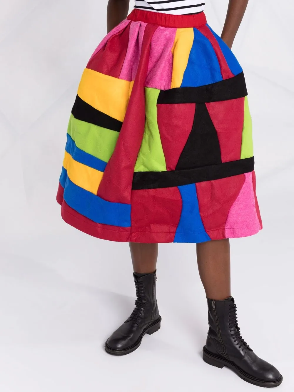 фото Comme des garçons comme des garçons длинная юбка в стиле колор-блок