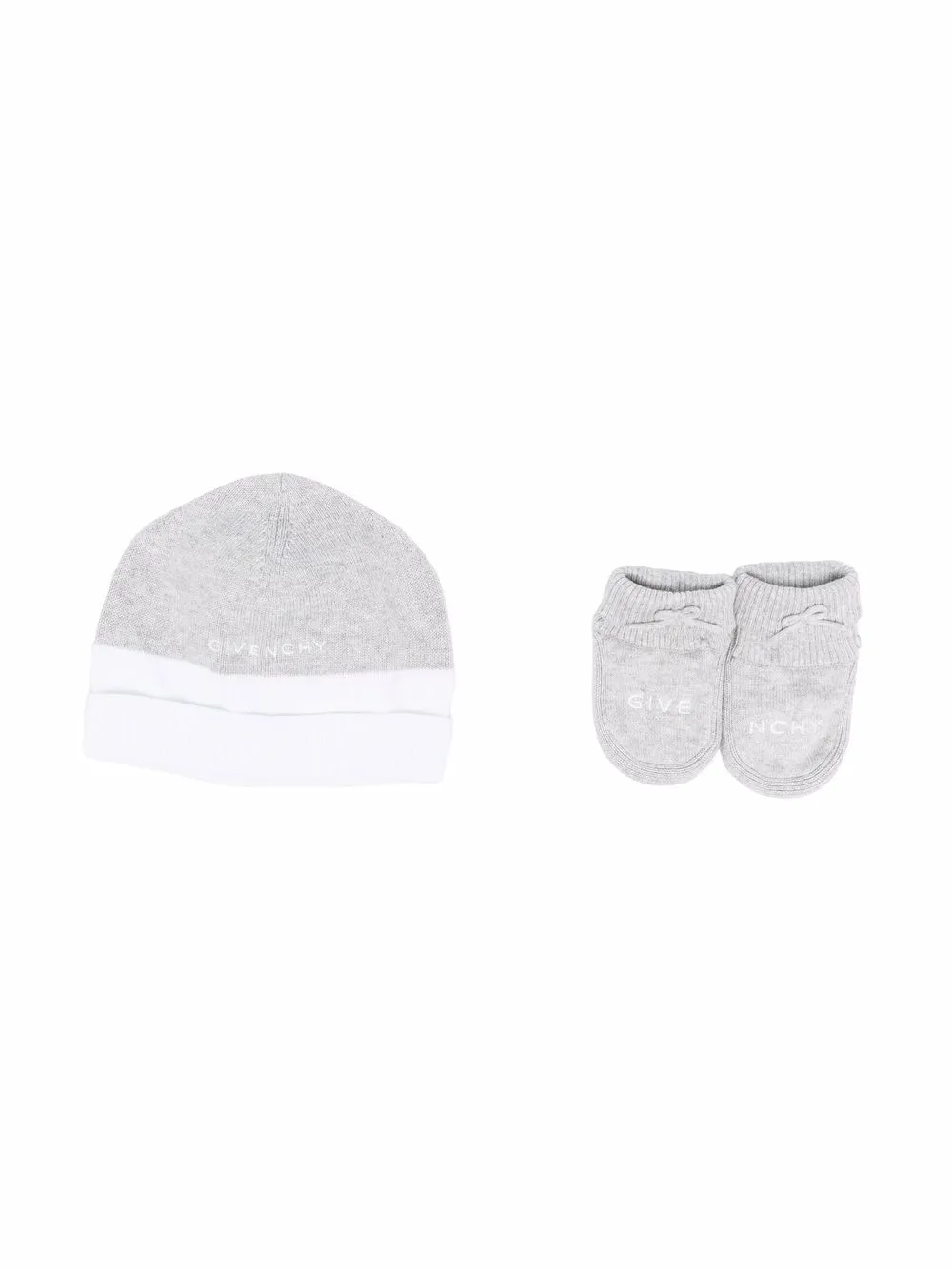 фото Givenchy kids комплект из шапки и пинеток с вышитым логотипом