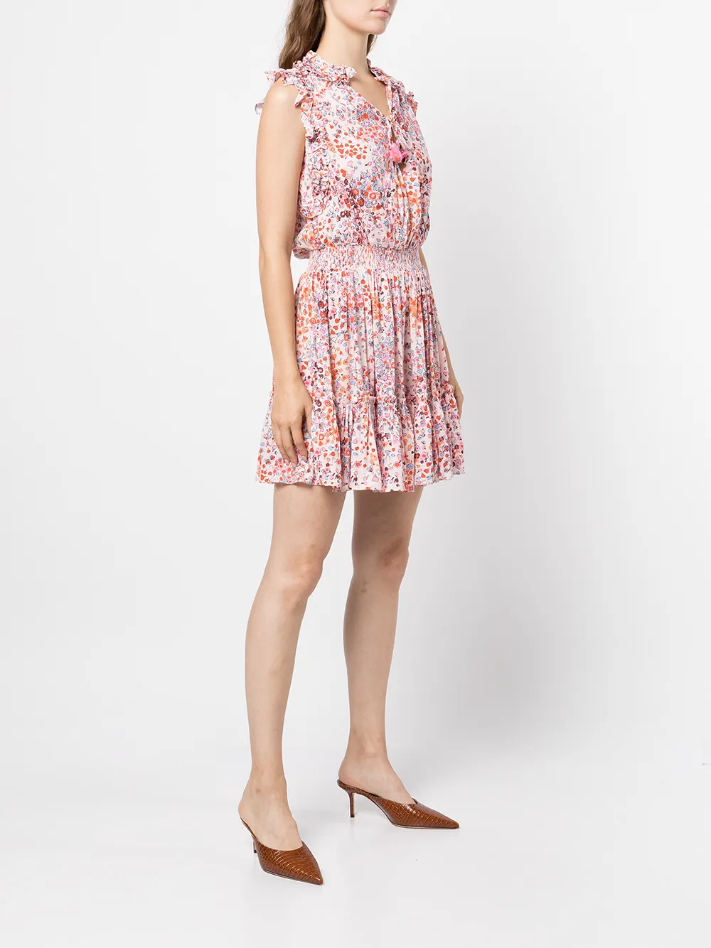 фото Poupette st barth короткое платье triny с оборками