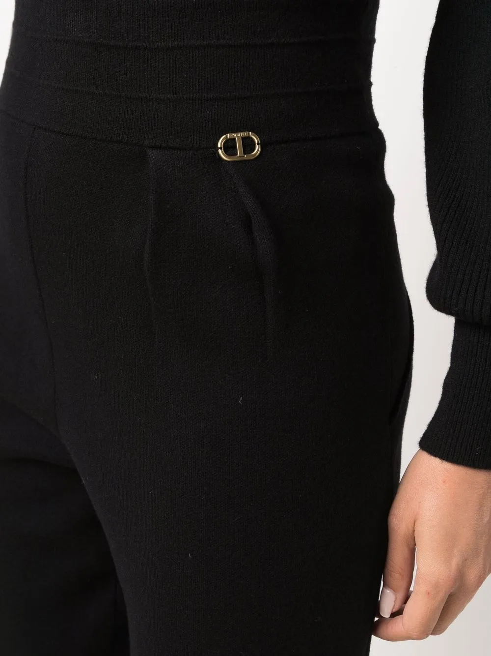 фото Twinset трикотажные брюки с завышенной талией