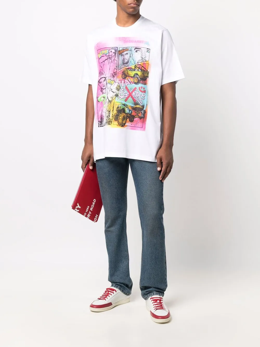 фото Dsquared2 футболка с графичным принтом