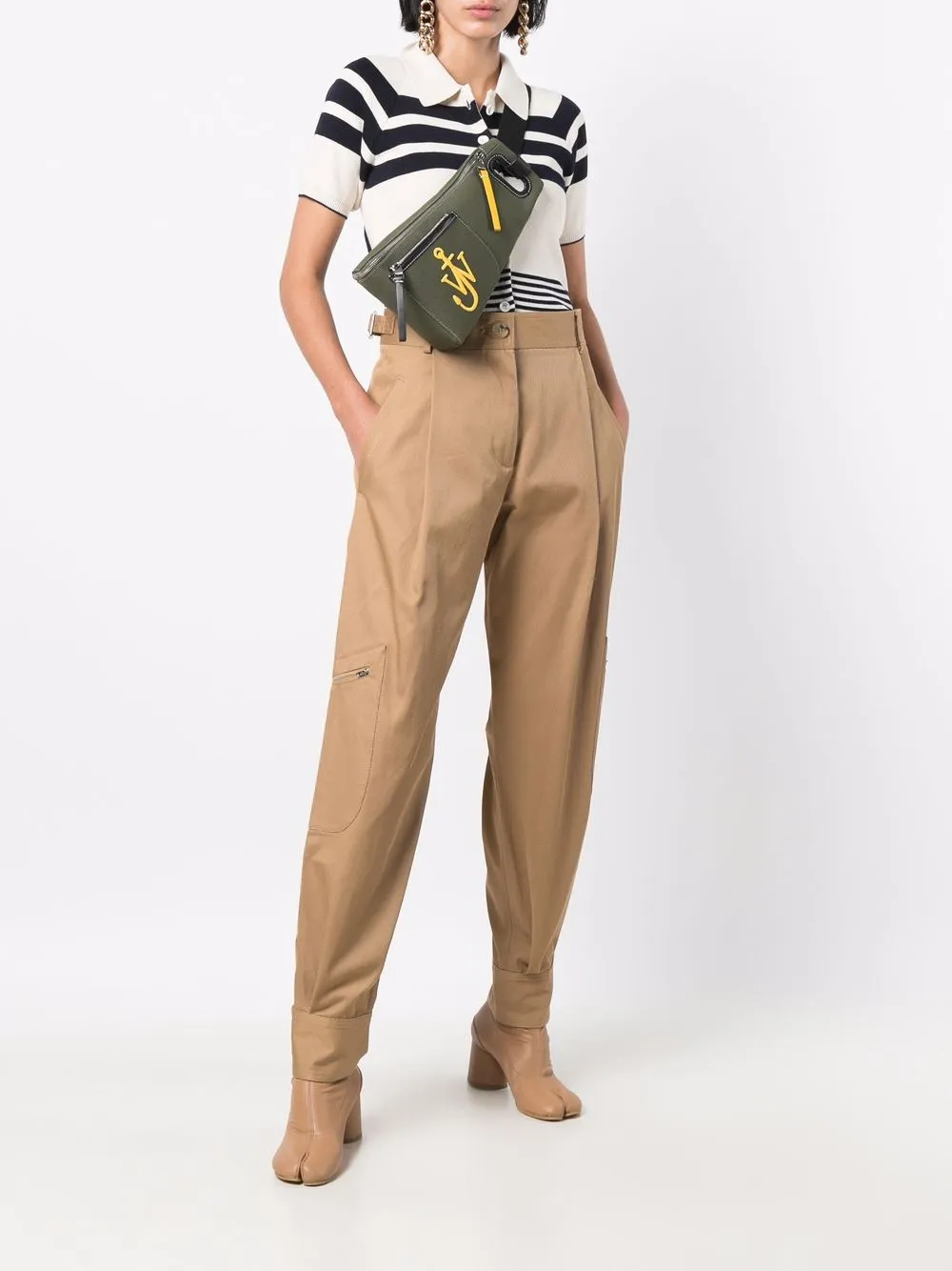 фото Jw anderson брюки карго с завышенной талией