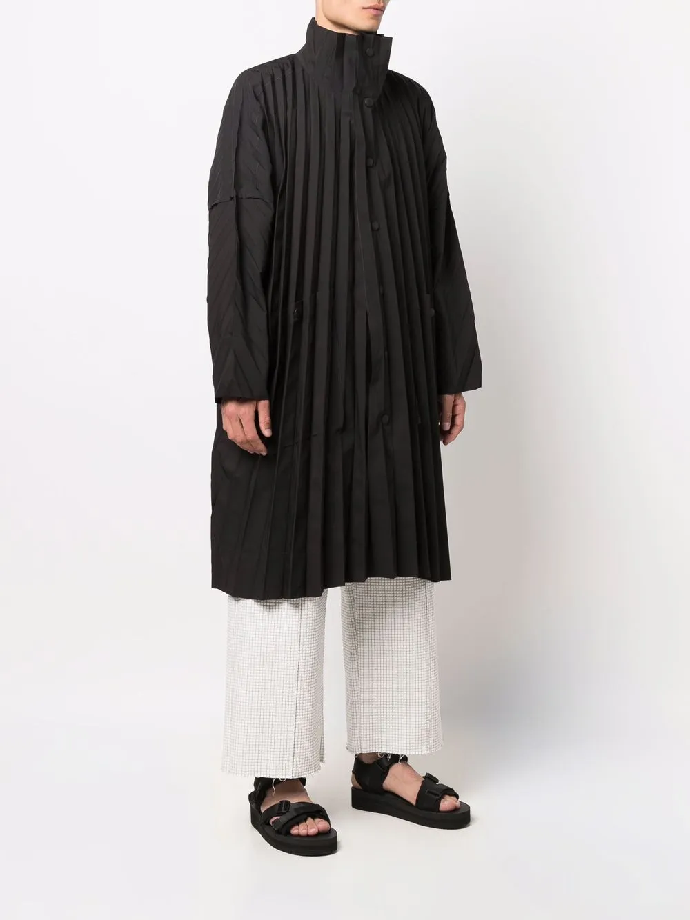 фото Homme plissé issey miyake плиссированное пальто