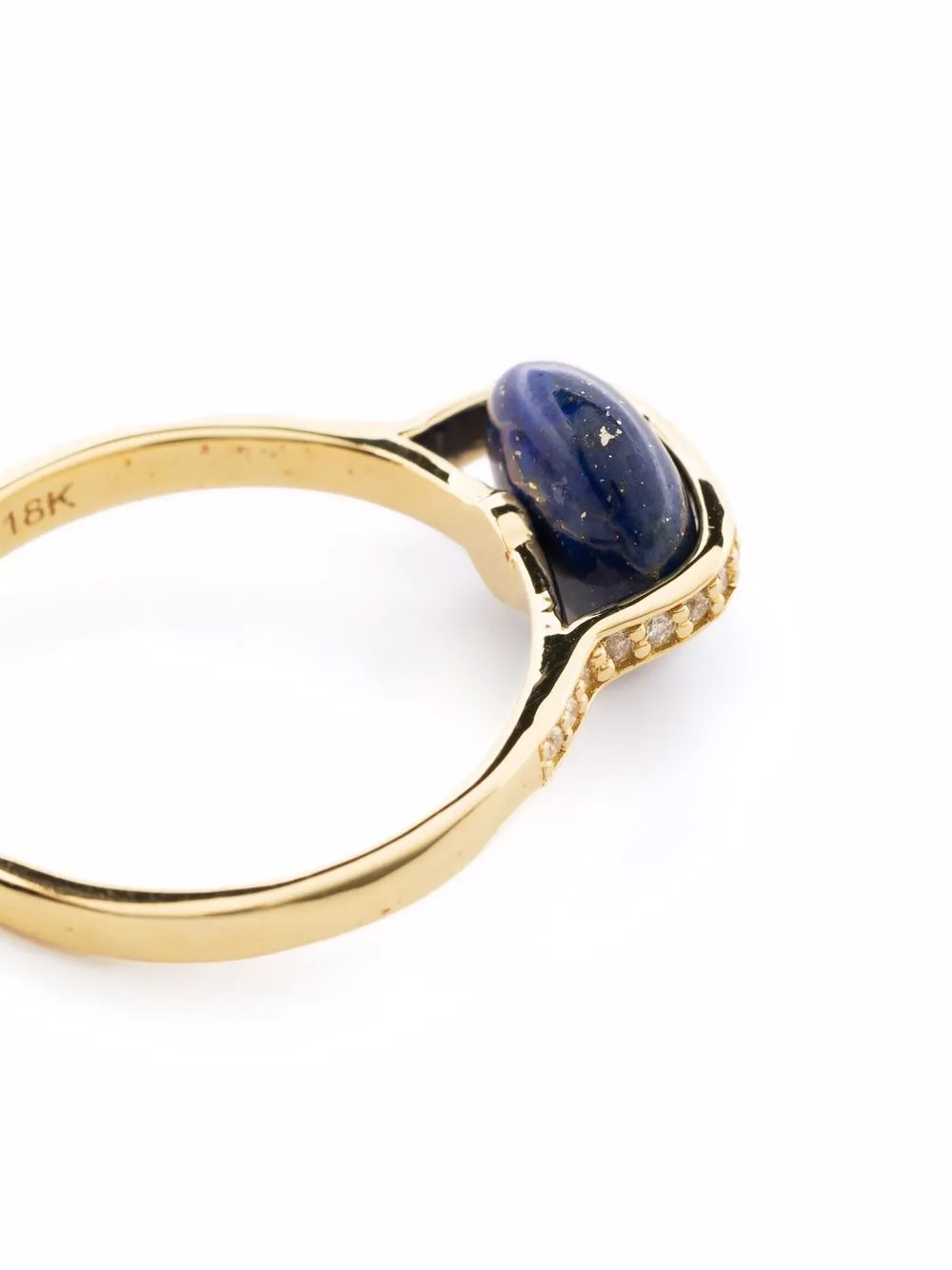 фото Pamela love кольцо saturn из желтого золота с бриллиантом