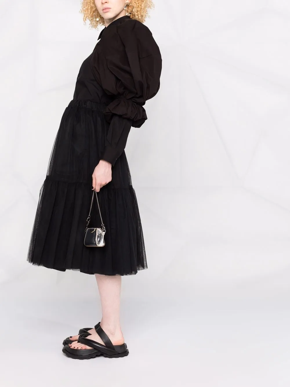 фото Comme des garçons рубашка с объемными рукавами