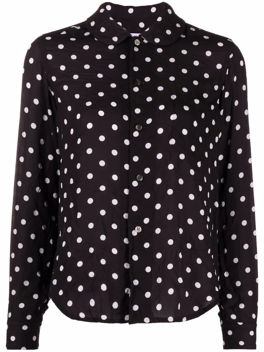 фото Comme des garçons comme des garçons атласная рубашка в горох