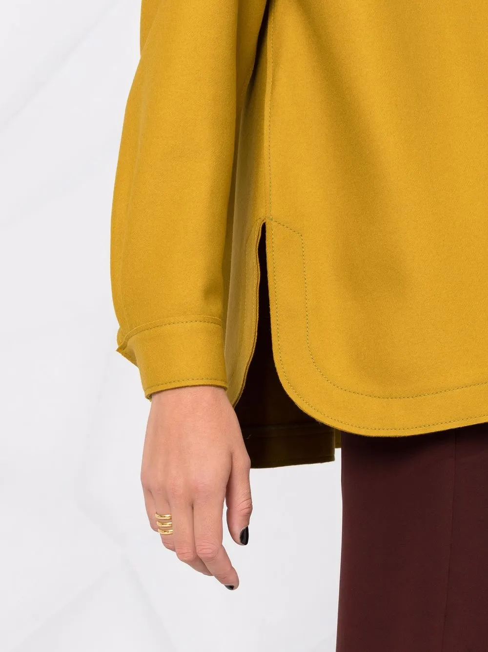 фото Alberta ferretti куртка-рубашка из смесовой шерсти