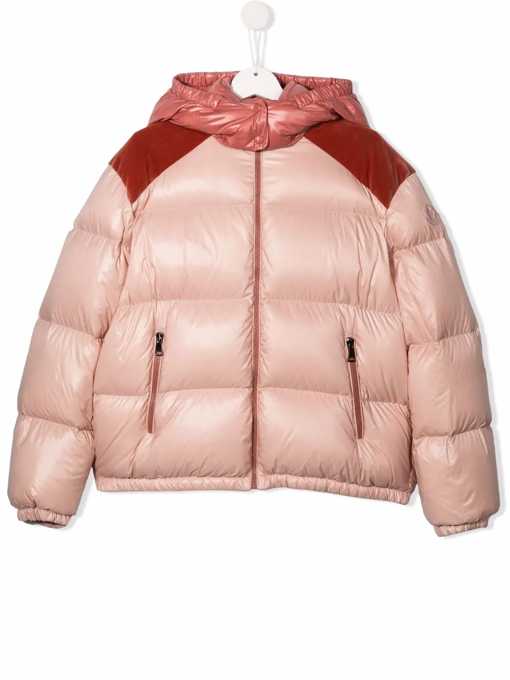 фото Moncler enfant пуховик в стиле колор-блок