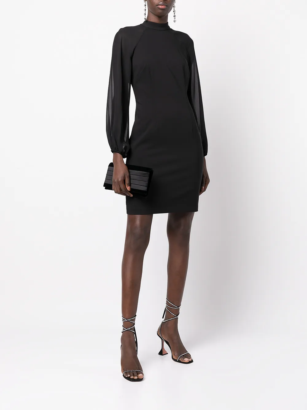 фото Aidan mattox платье без рукавов с вырезом на спине