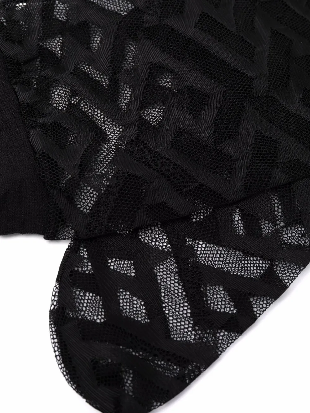 фото Versace полупрозрачные носки с узором greca
