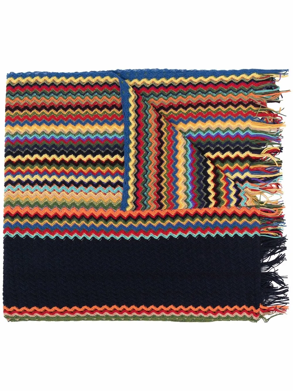 фото Missoni шерстяной шарф с узором зигзаг