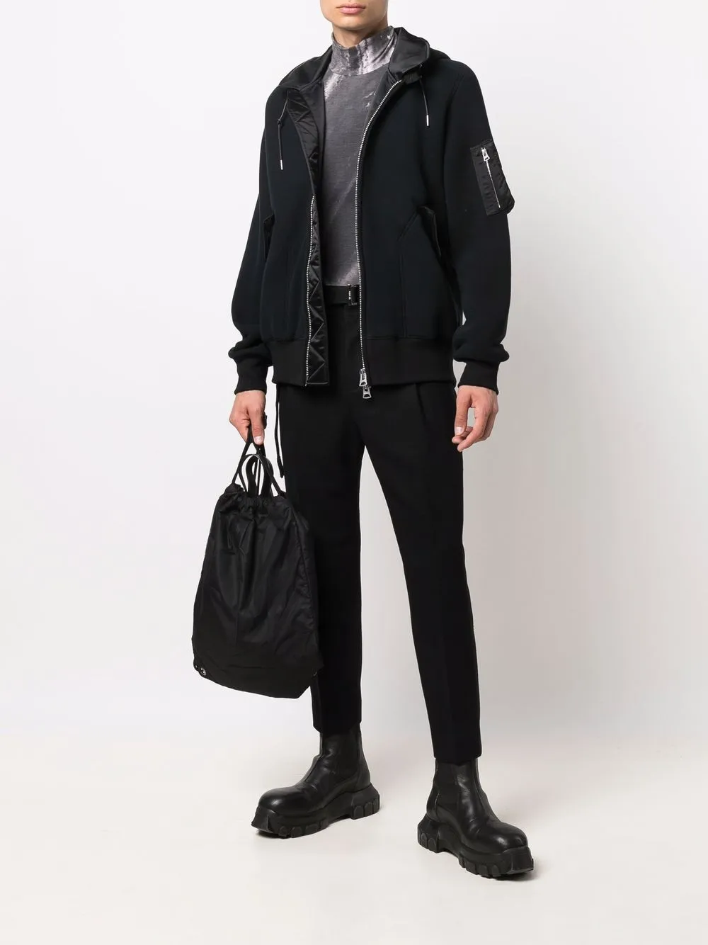 фото Sacai худи на молнии