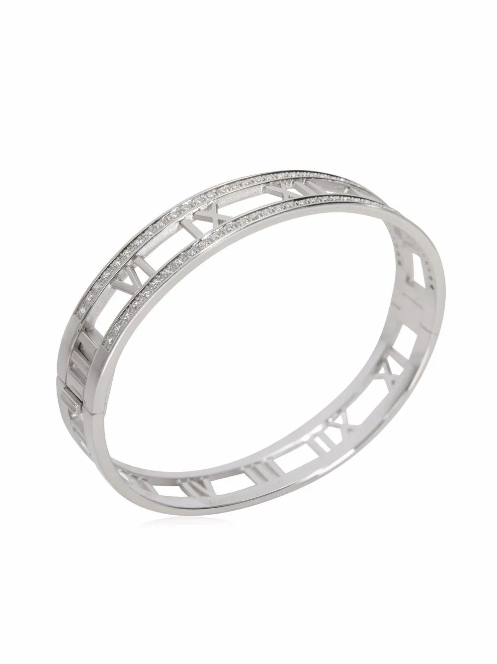 фото Tiffany & co. pre-owned браслет-бэнгл atlas pierced с бриллиантами