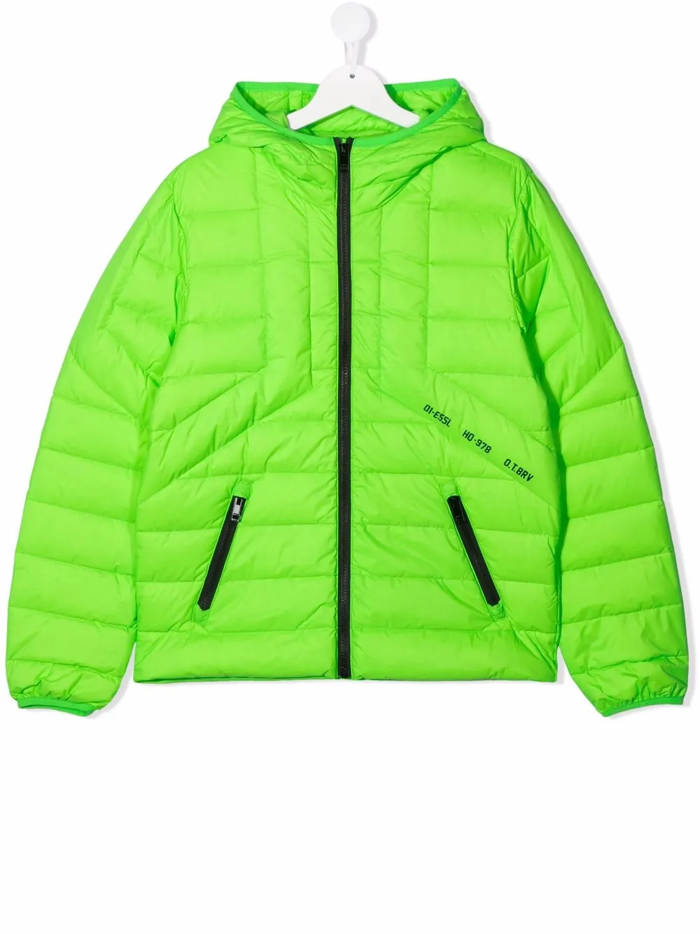 фото Diesel kids пуховик с логотипом