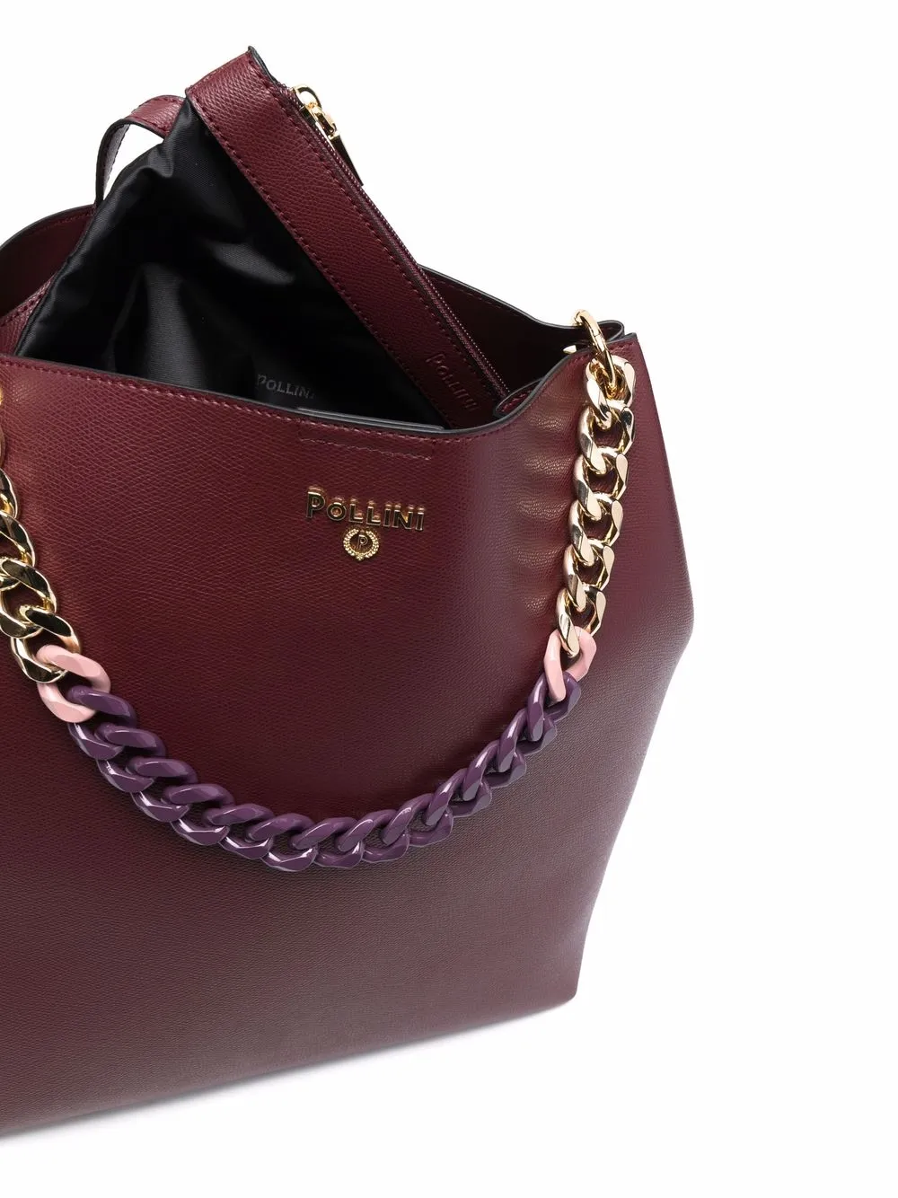 фото Pollini сумка-тоут из искусственной кожи с цепочкой