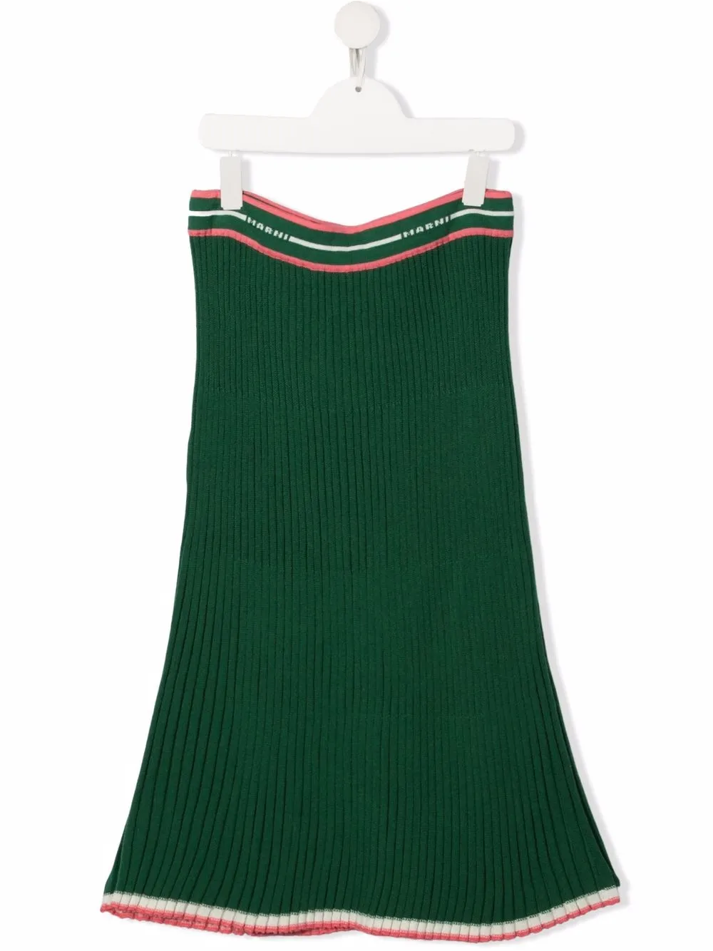 фото Marni kids юбка в рубчик с логотипом