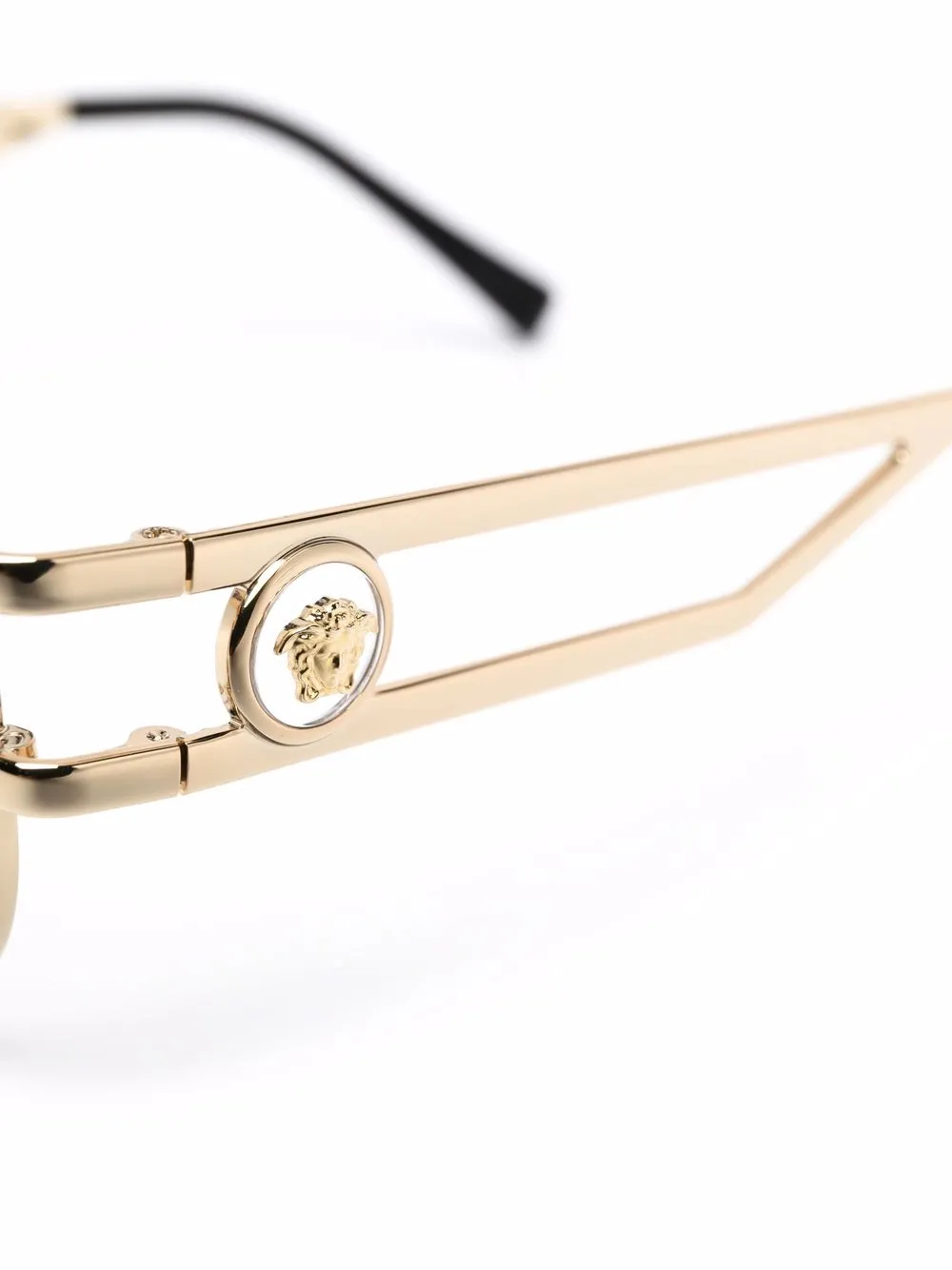 фото Versace eyewear очки в квадратной оправе с логотипом