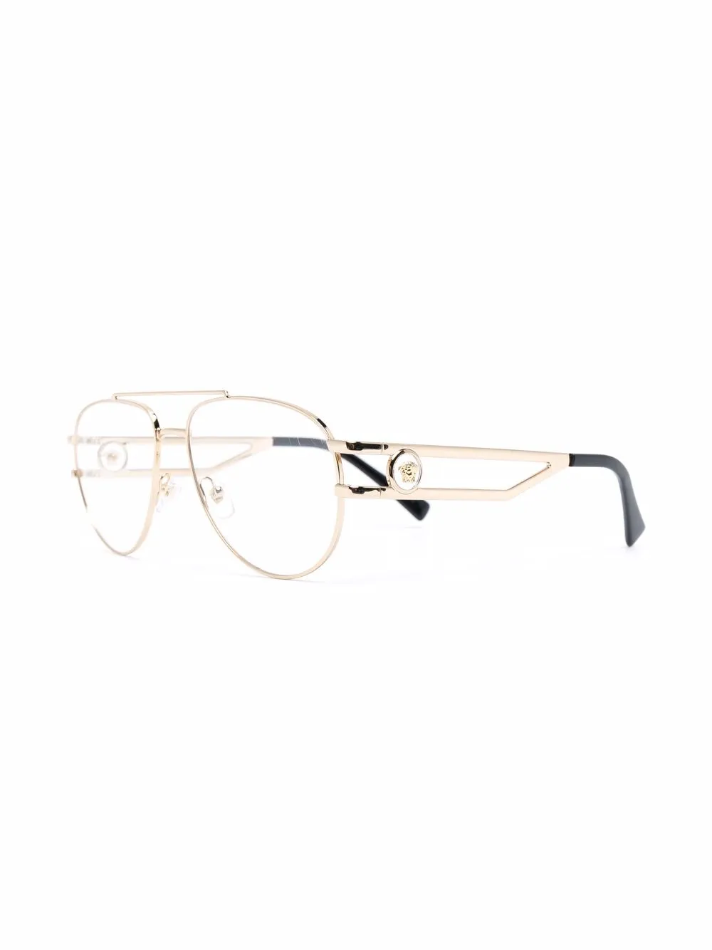 фото Versace eyewear очки в квадратной оправе с логотипом