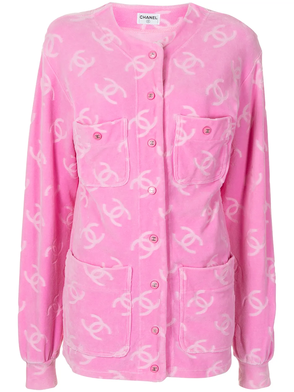 фото Chanel pre-owned рубашка 1990-х годов с логотипом