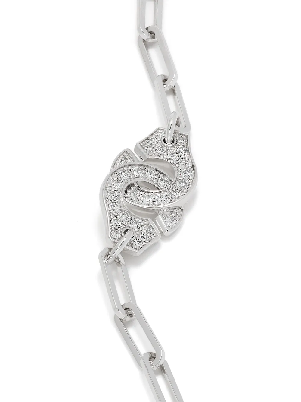 фото Dihn van браслет menottes r12 из белого золота с бриллиантами